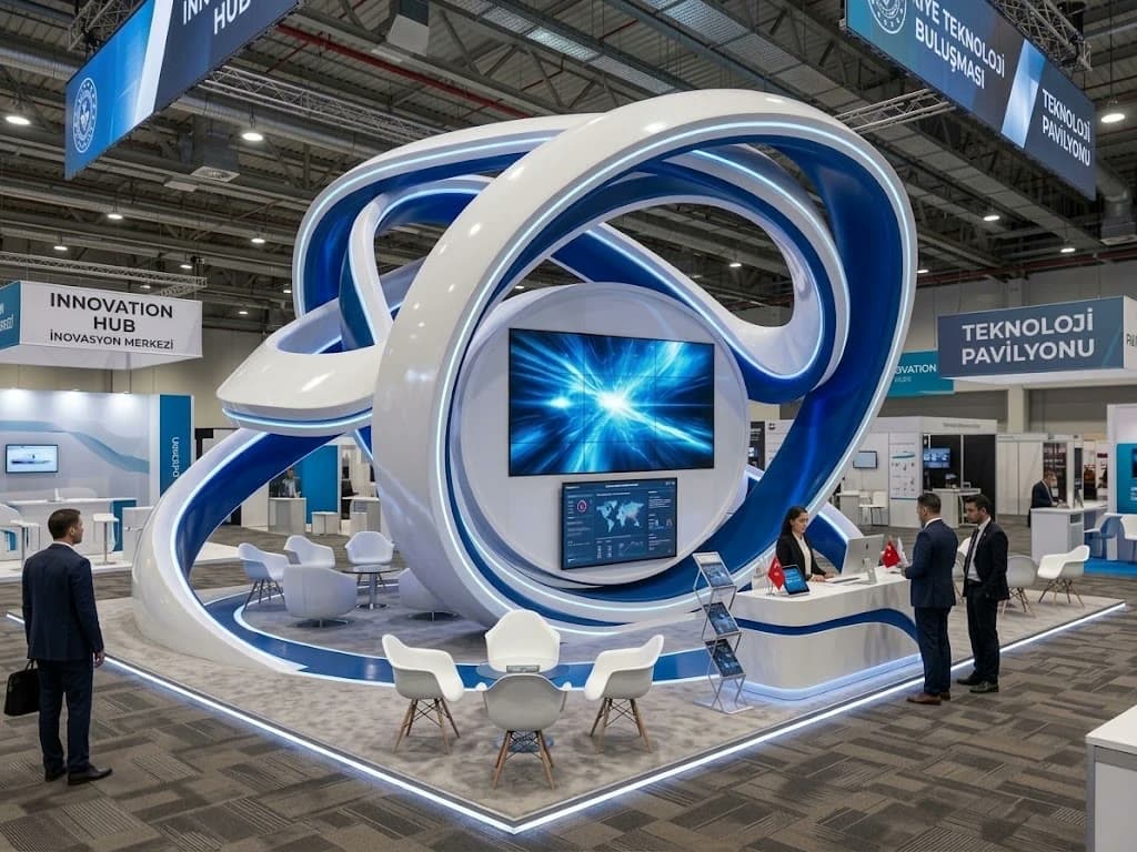 Led ekranlı büyük konsept fuar standı